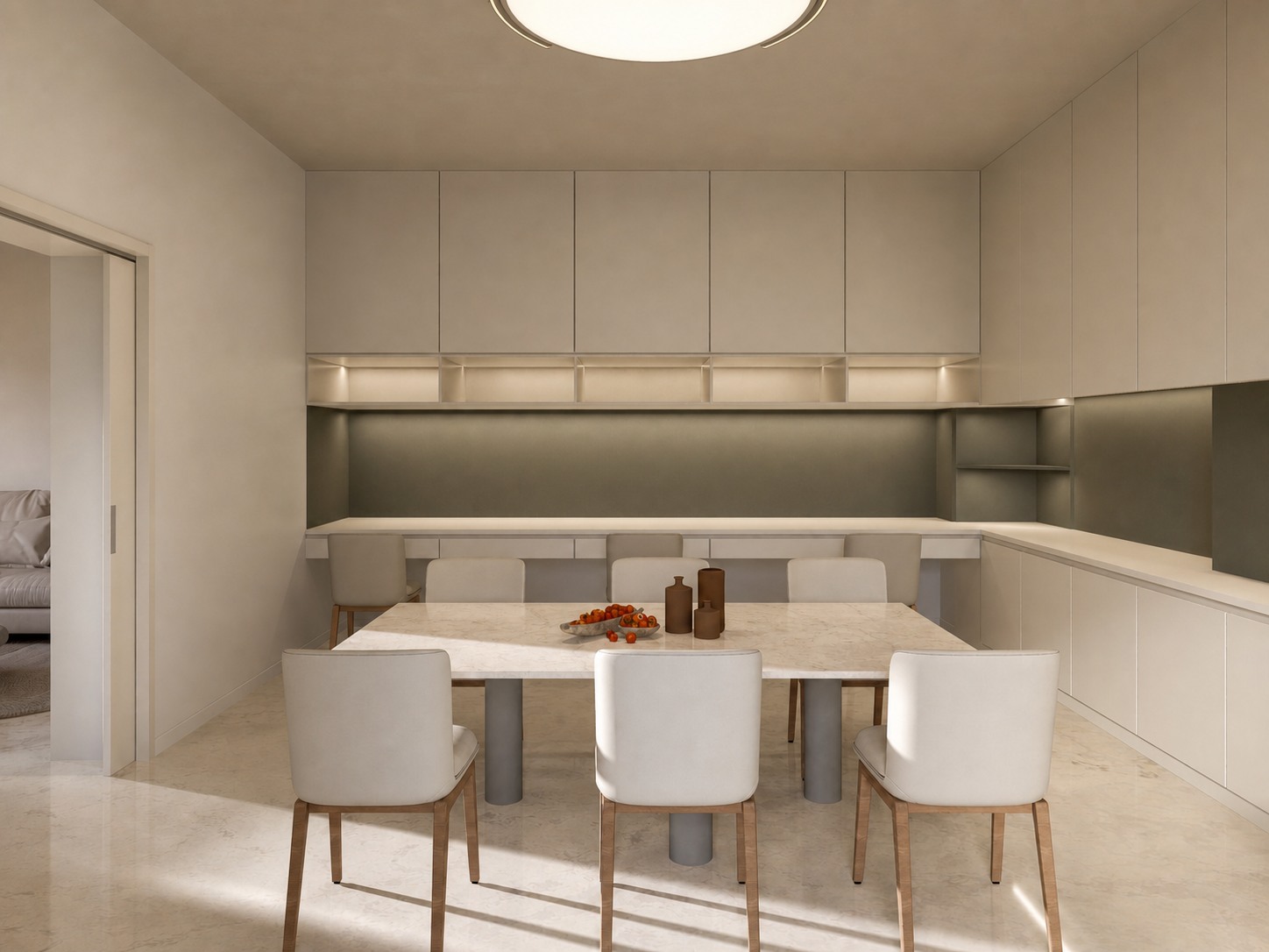 Appartamento Melegnano 餐厨空间效果图
