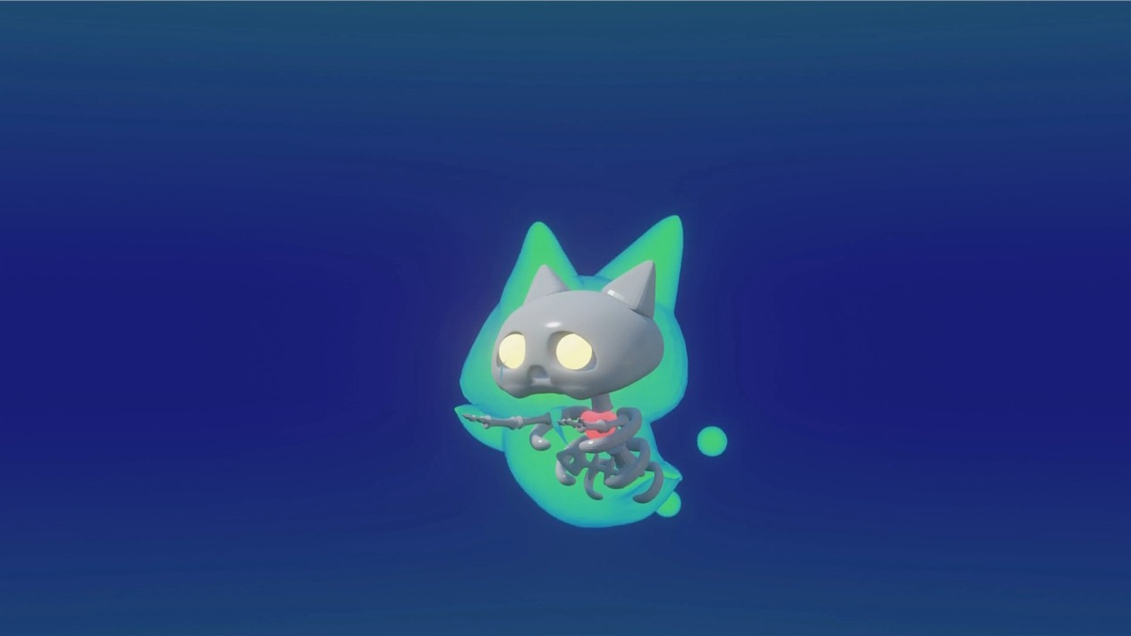 幽灵小猫 Blender 视觉实验预览图