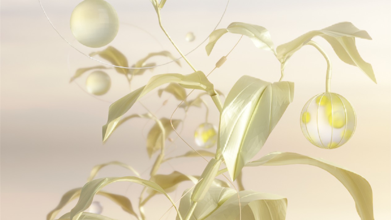 玻璃盆景 Blender 写实风视觉实验预览图