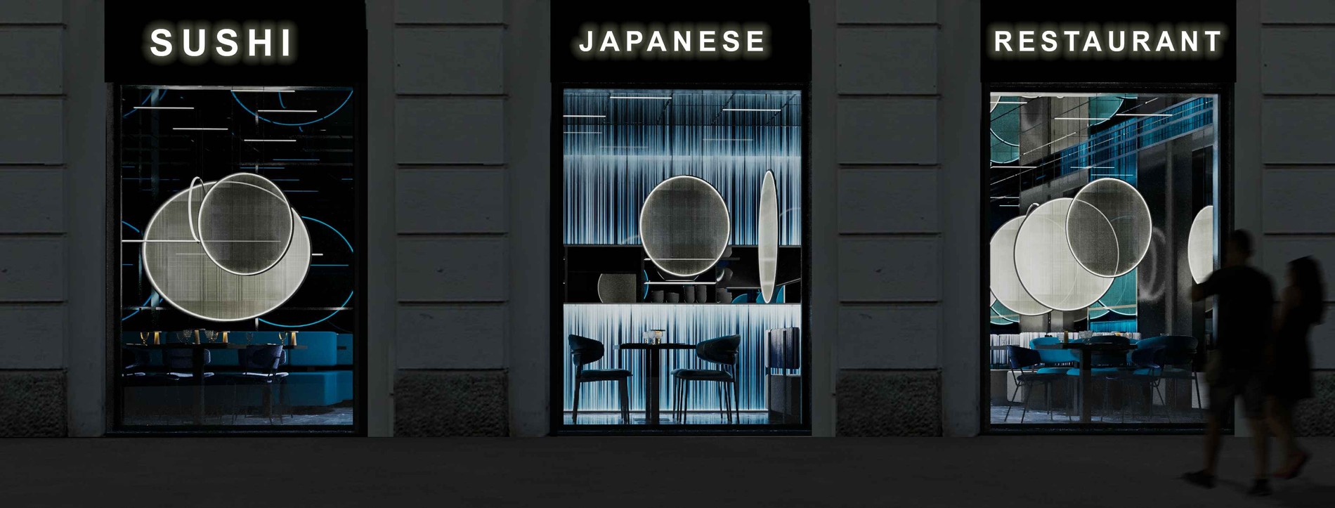 KARMA SUSHI 餐厅门面渲染主图
