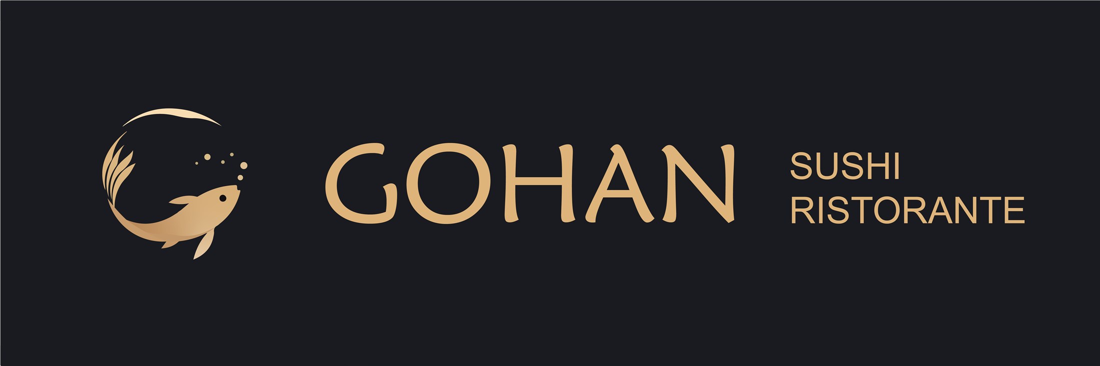 GOHAN SUSHI Logo 标牌应用