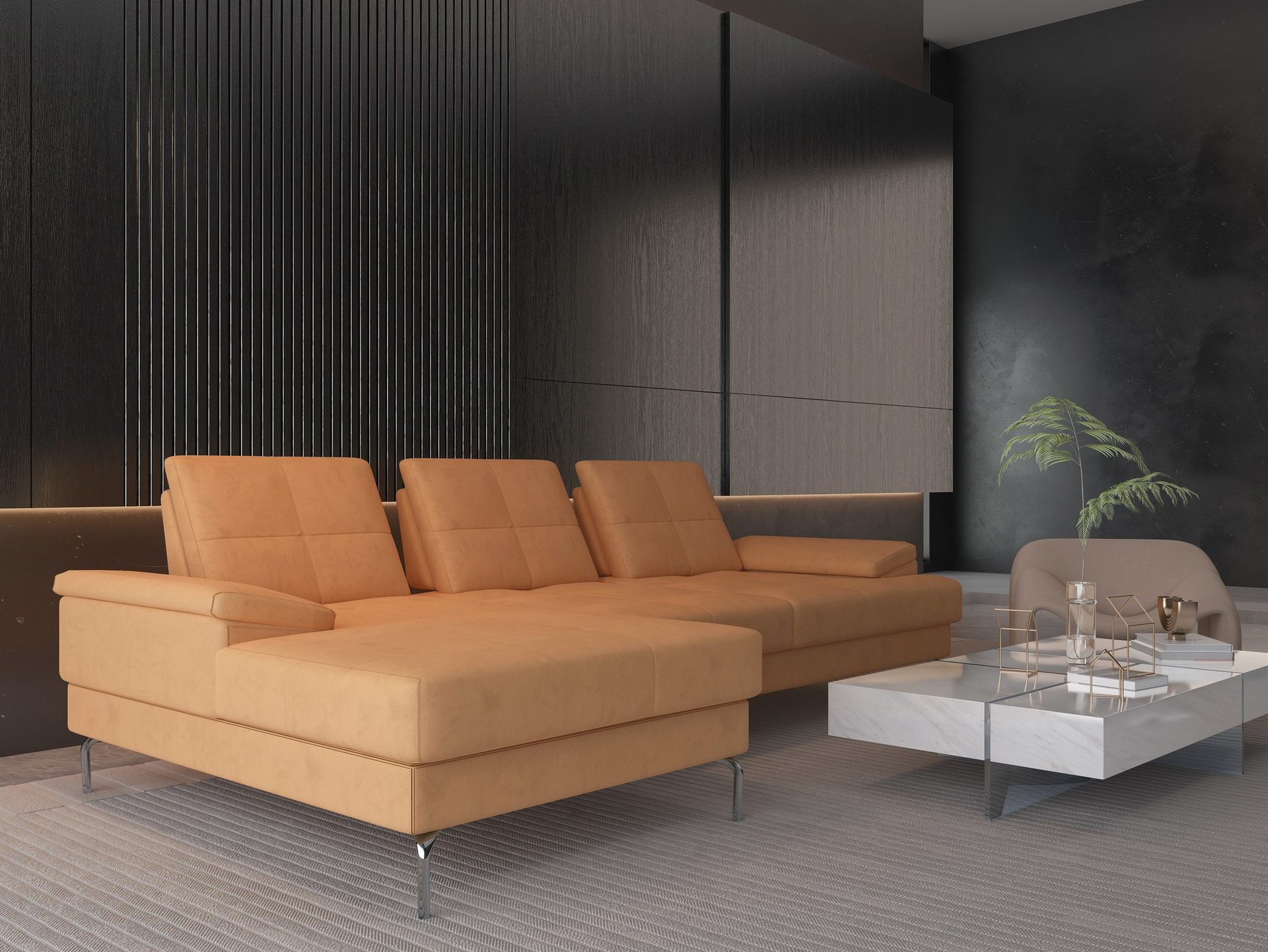Modellazione di Divani 沙发左侧室内渲染图