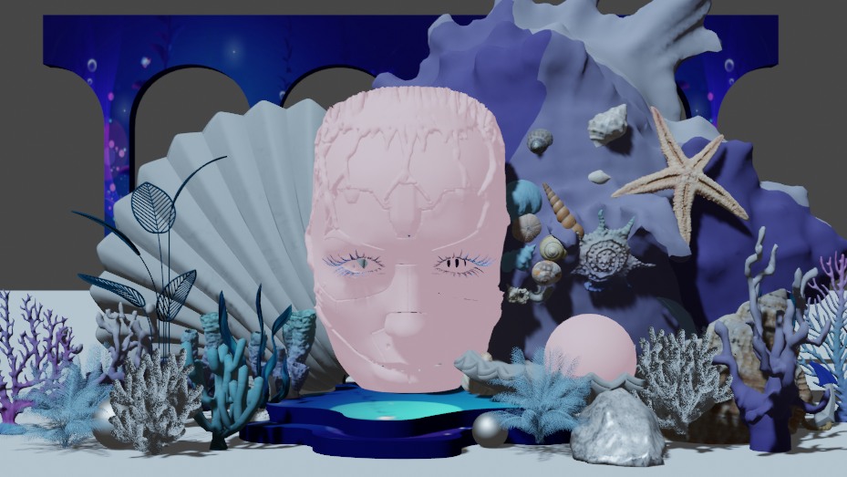 海洋舞台 Blender 写实风视觉实验预览图