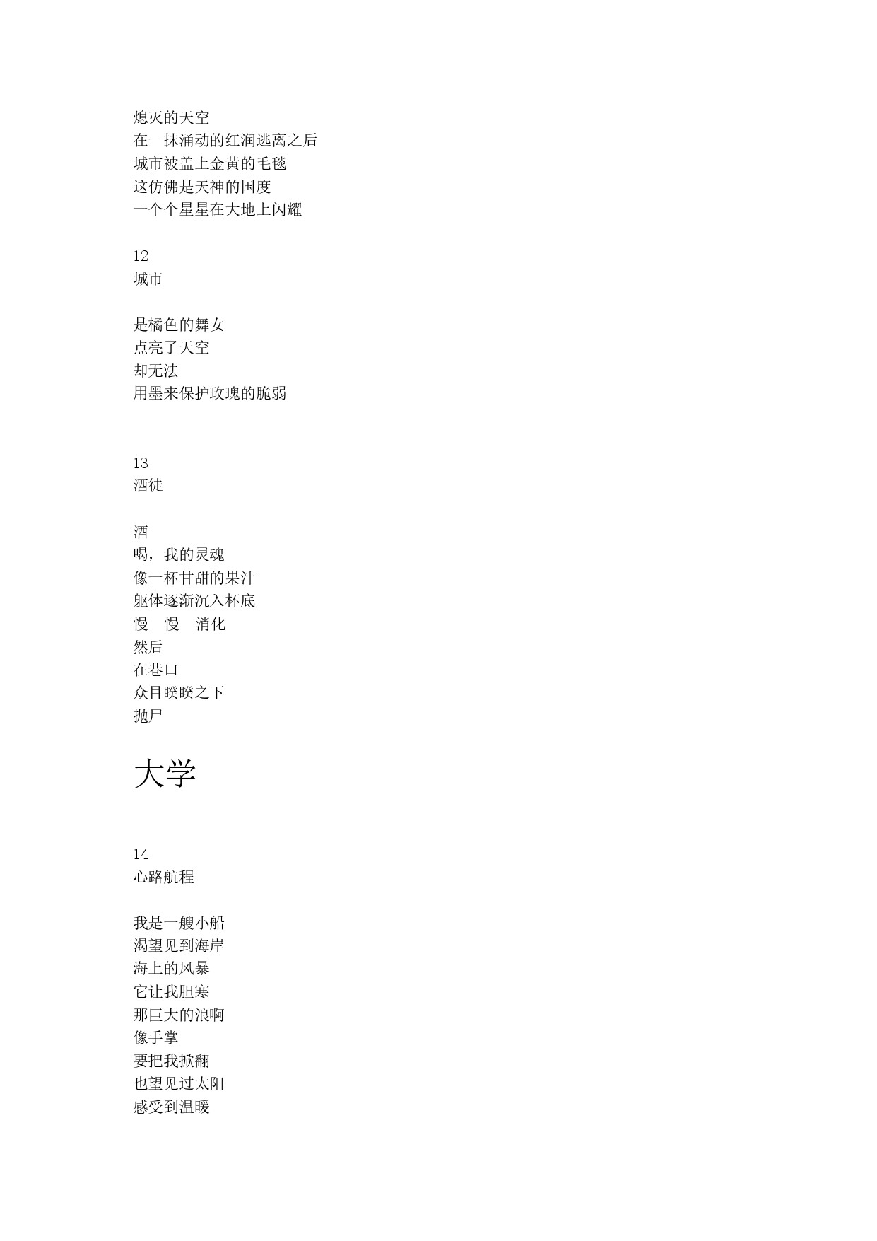 把诗缝在袖子里诗歌文本页面五