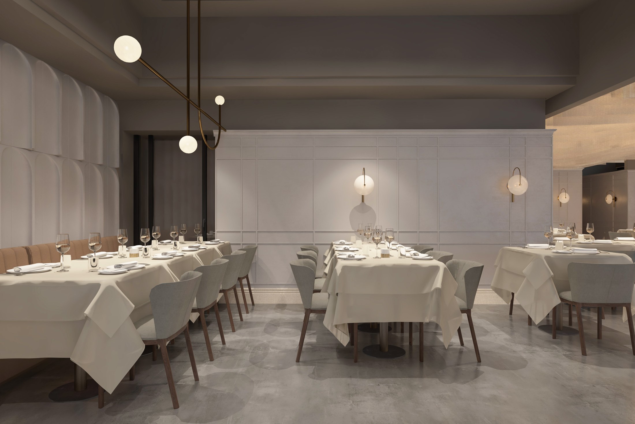 The Kitchen 卡座侧视效果图
