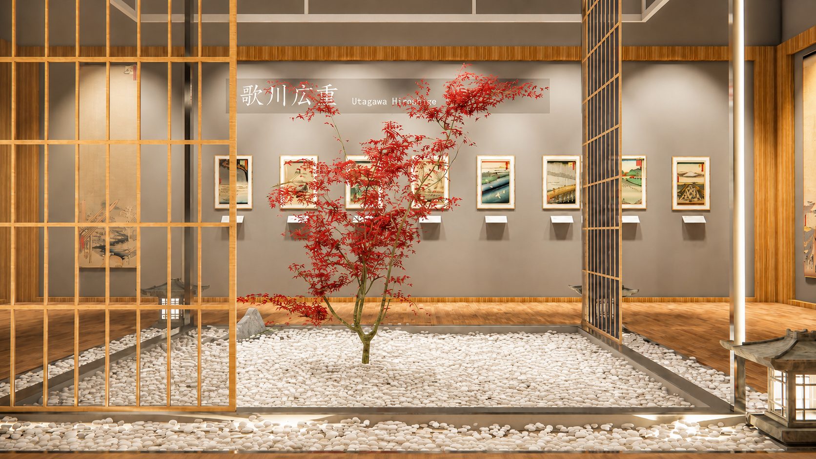 浮世绘展陈空间展墙观看视角